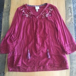 Knox Rose Maroon Blouse